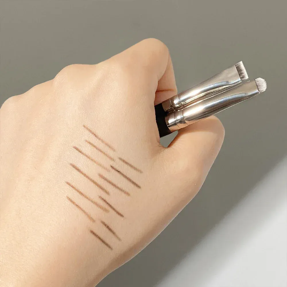 Makeup Brushes Eyeliner Eyebrow Detail Brush Portable Small Angled Flat Round Brush Professional Liner Brow Beauty Make Up Tools