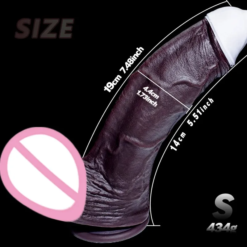 New Realistic Soft Double Silicone Big Dildo Vaginal Masturbation Suction Cup Porn Dick Woman Anal Sex Toy 2Colors Penis 6 Sizes
