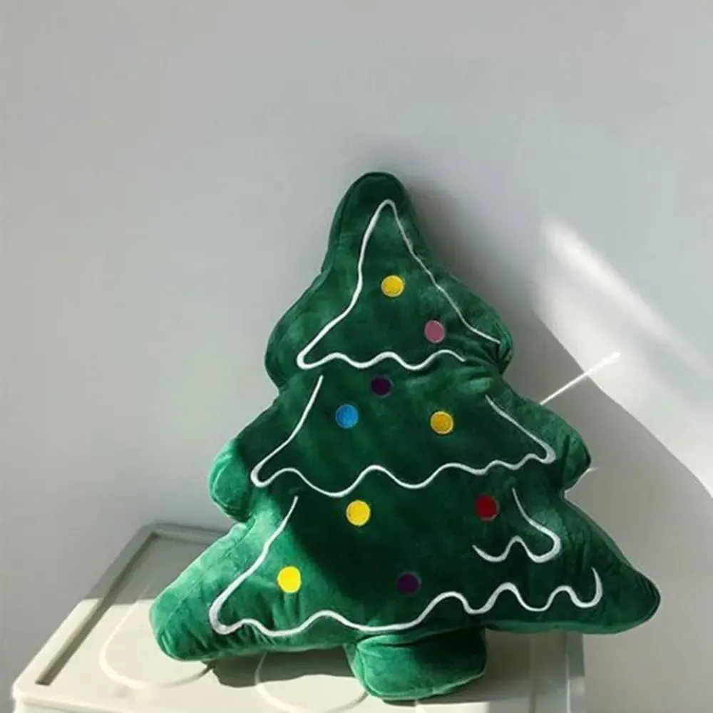 Soft Christmas Tree Sofa Cushion Comfortable Skin-friendly Christmas Day Decorative Pillow 3D Shaped Ornaments