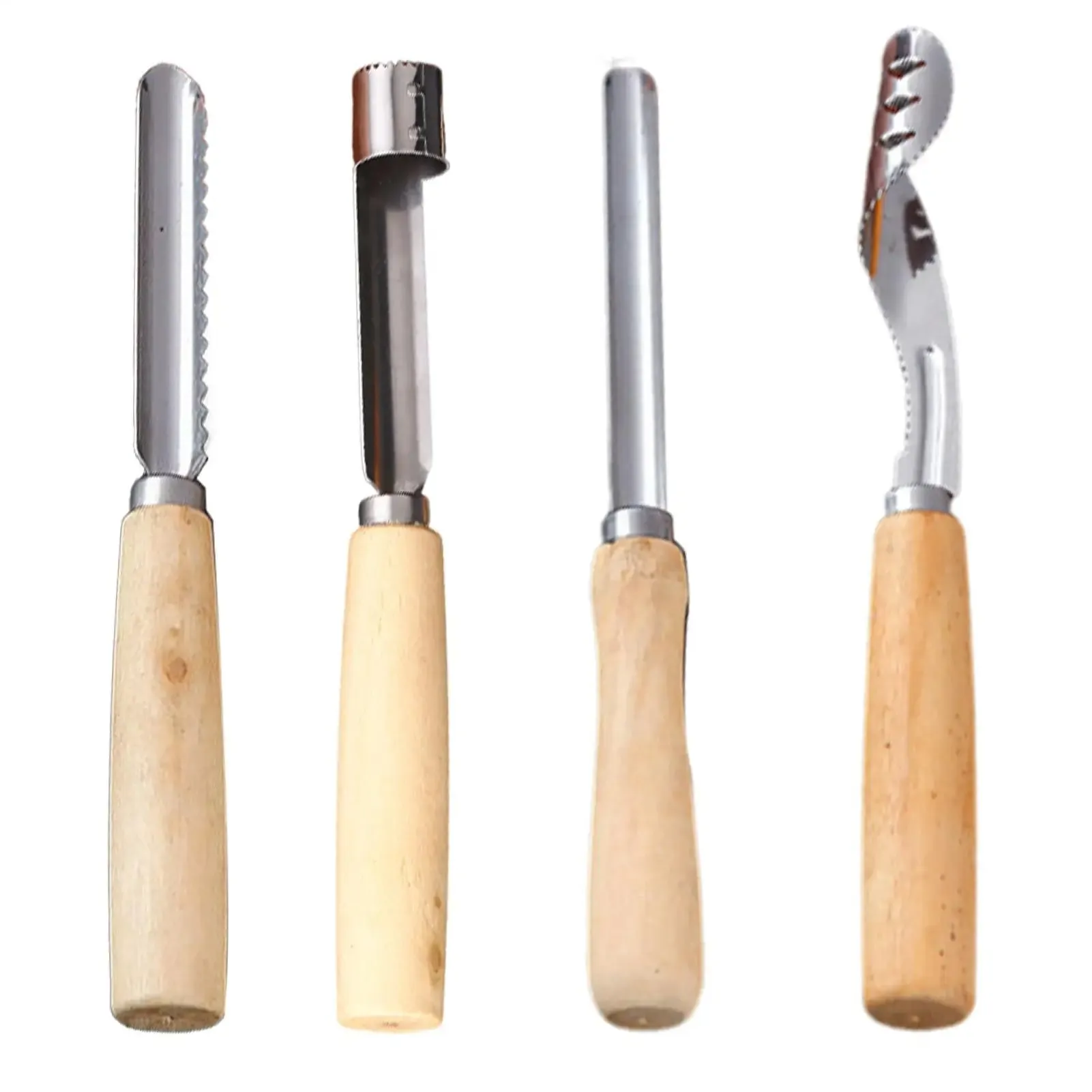 Stainless Steel Fruit Corer Multi-Function Pitter with Wood Handle Kitchen Fruit Slicing Cooking Juicing Canning Platters Tool