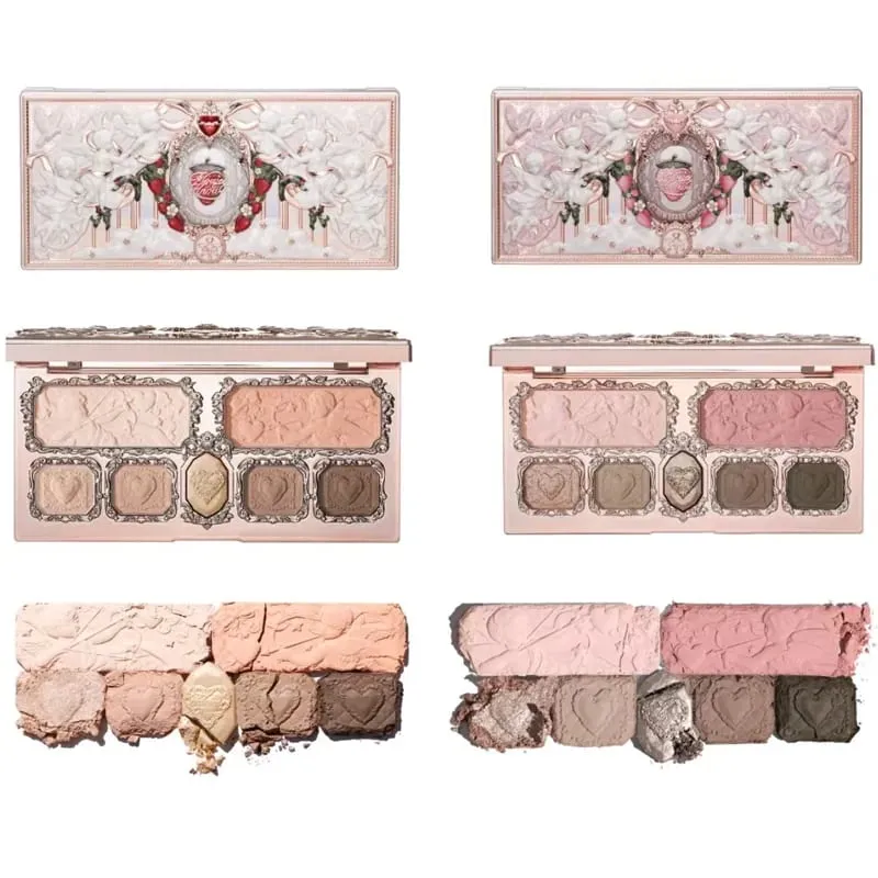 Flower Knows Strawberry Cupid Collection Makeup Kit Full Professional Face Palette Blush Eyeshadow Lip Cream Solid Perfume Sets