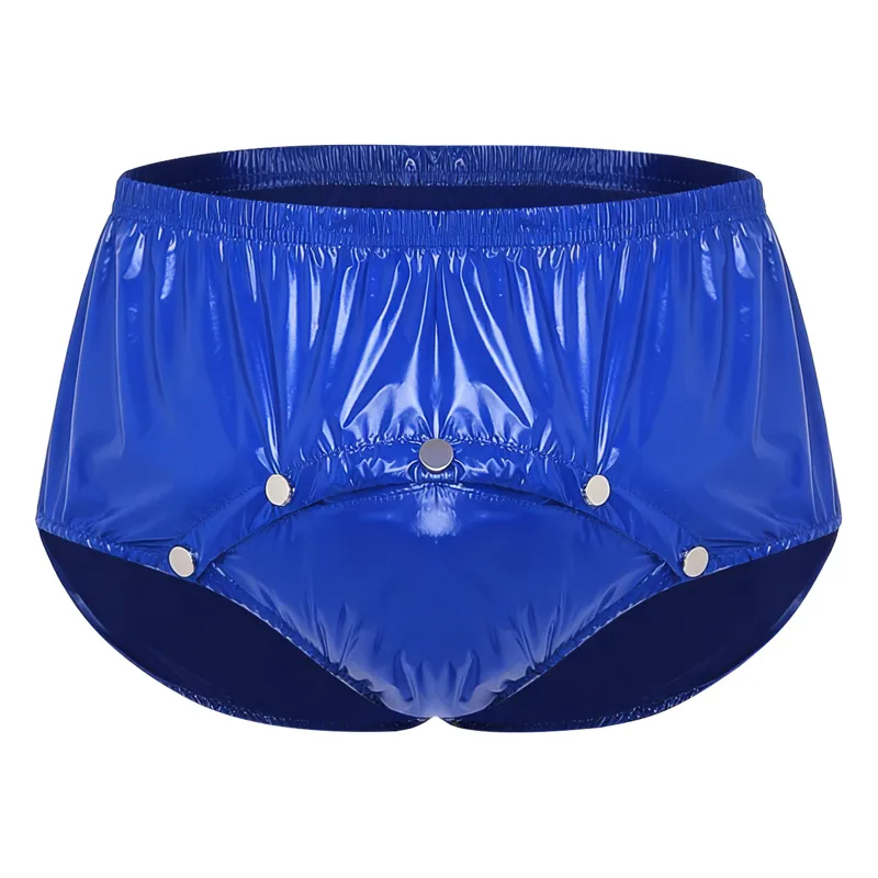Calzoncillos impermeables para hombre con botones de presión frontal, ropa interior adaptable antifugas, pantalones cortos para personas mayores con necesidades especiales