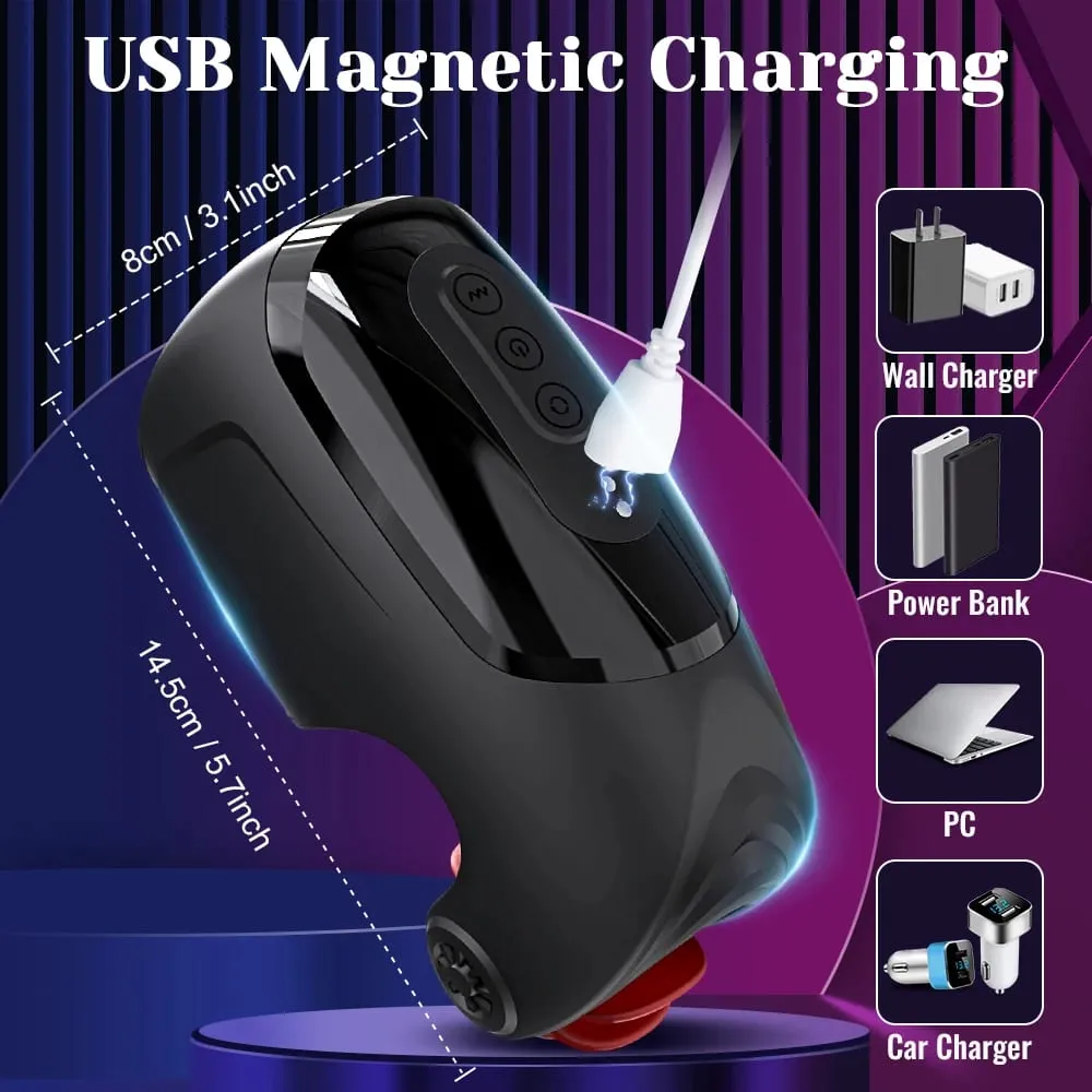 Male Masturbator Vibrator Penis Training Sex Toy For Men Tongue Licking Tapping Vibration Ejaculation Glans Training Endurance