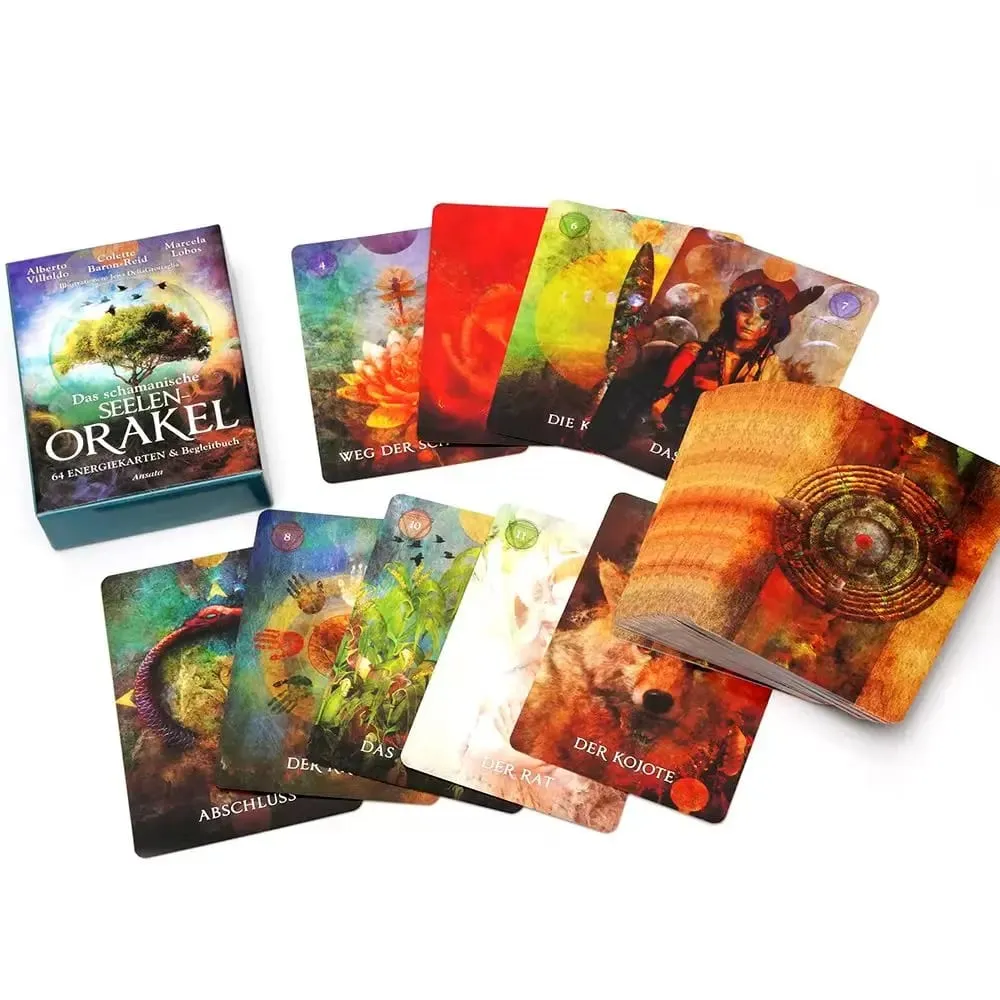 German 78pcs Das Schamanische Seelen Orakel Tarot Deck Prophecy Divination Comics Tarot Cards Family Party Board Game Toy