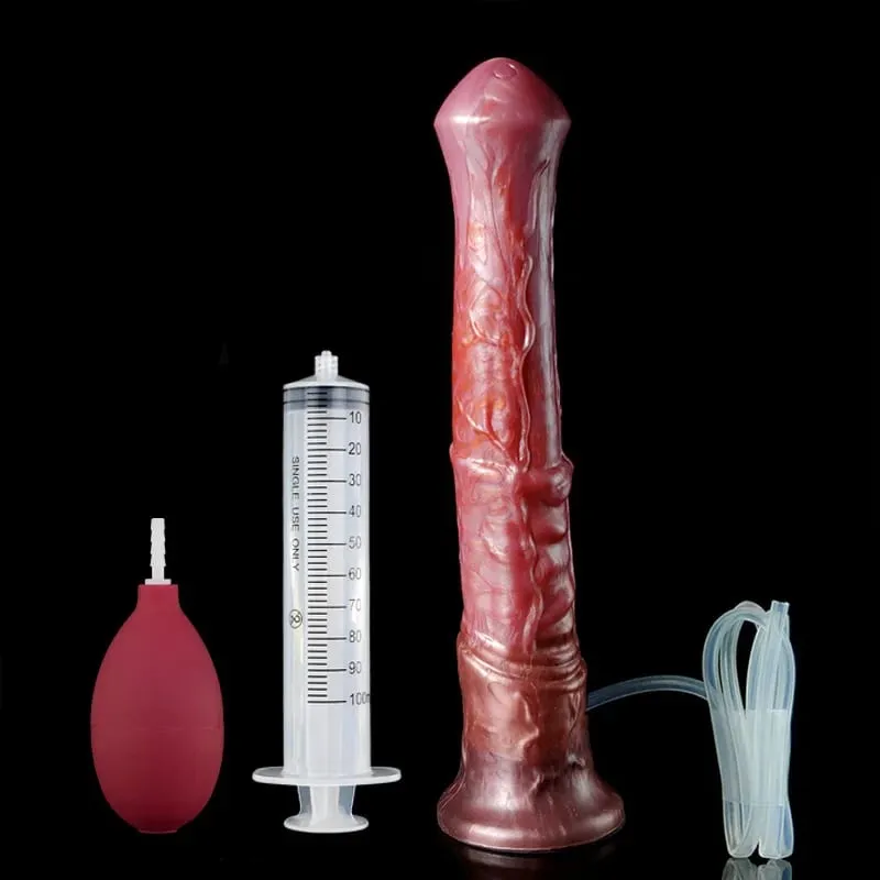 Ejakulierender Pferdedildo 10 Modi Vibrator Weiblicher Klitorisstimulator Silikon Tierpenis Mit Sauger Sexspielzeug Für Frauen Männer