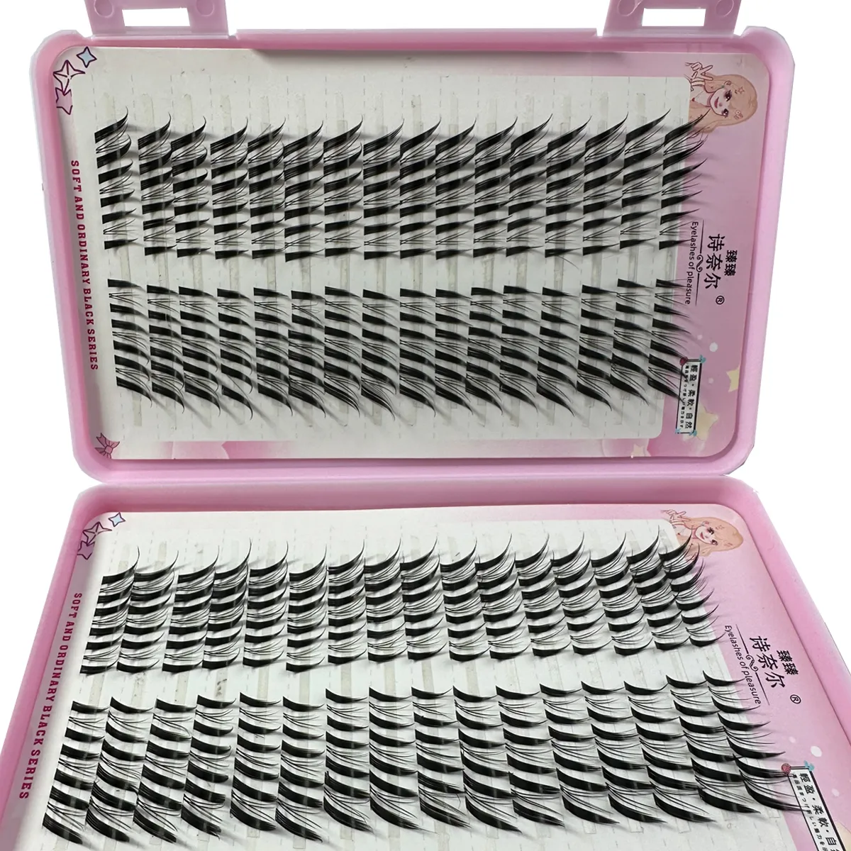 32Rows Fox Eye Manga Cluster Lashes Cat Eye Lashes Individual Lashes Natural Look DIY Eyelash Extension Volume Lash Clusters — image 5