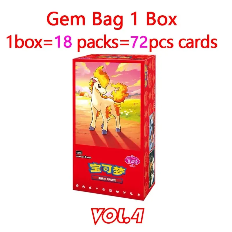 Original Pokemon GemPack Cards Vol.5 Vol.3 Vol.2 Vol.1 Trading PTCG Bag Gem Box Deck Sprigatito Eevee Pikachu Gengar Card Gift