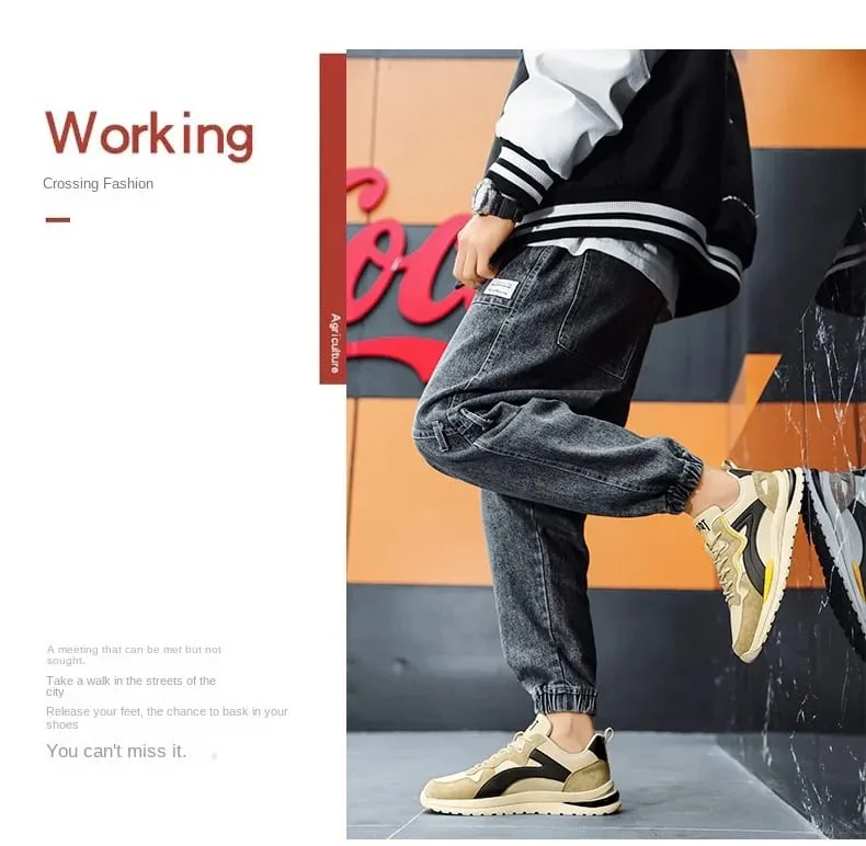 2026 Men's Lightweight Breathable Mesh Sneakers Casual Non-Slip Running Shoes Soft Sole Versatile Comfort for Teenagers