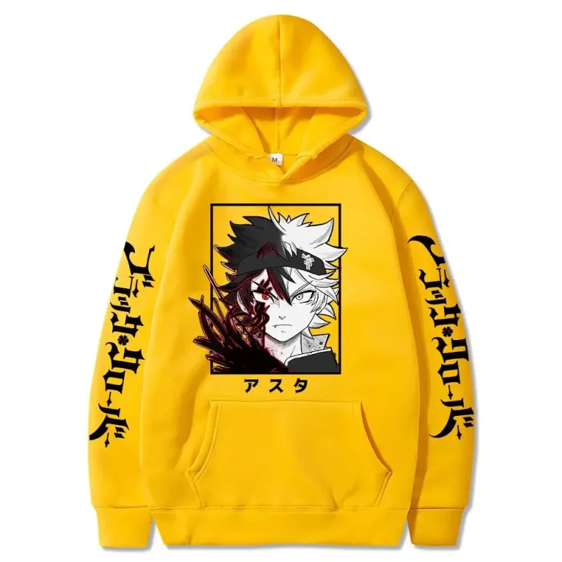 Black Clover Anime Men's Clothes Hoodie Sweatshirts Harajuku Manga Asta Oversized Winter Long Sleeve Streetwear Hoodies — image 7