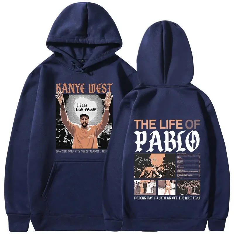 Rappeur Kanye West sweat à capuche imprimé graphique la vie de PABLO sweat à capuche hommes femmes Hip Hop mode Vintage surdimensionné sweats à capuche