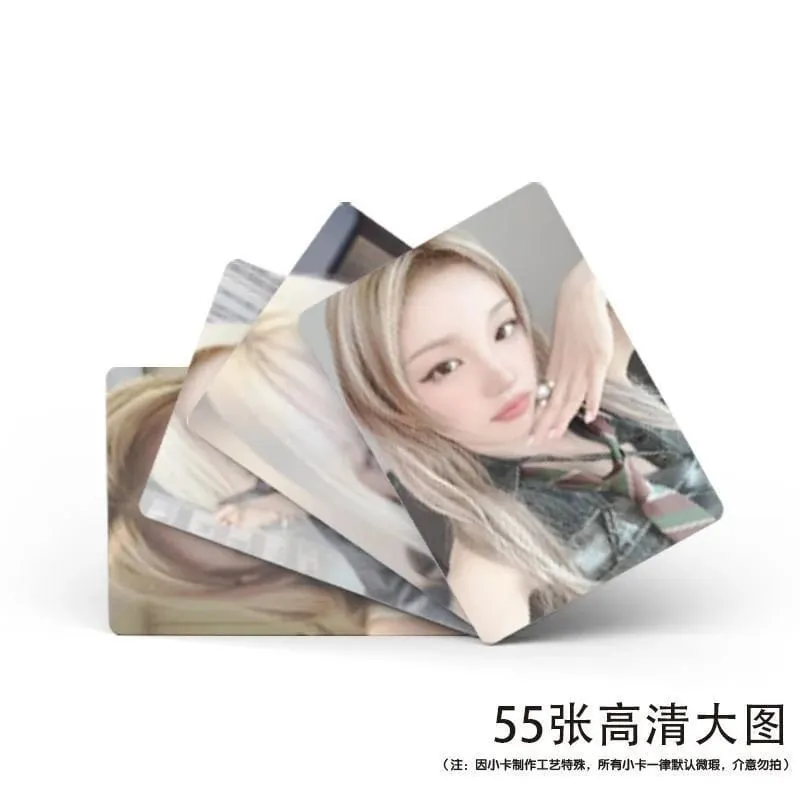 55Pcs Song Yuqi Laser Lomo Cards SOLO HD Print Collectible Photo Ideal Gift for Kpop Fans
