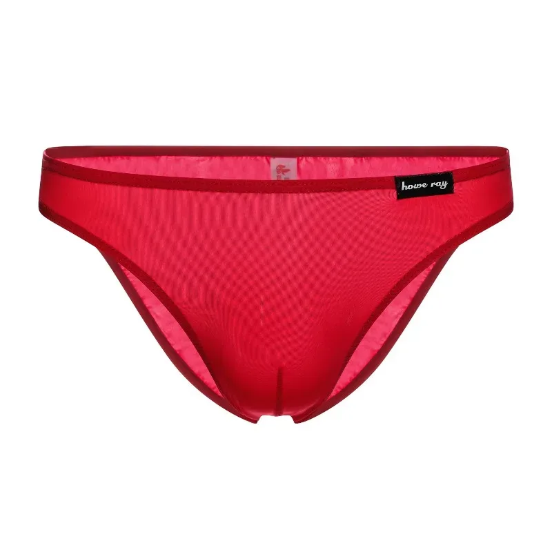 Ice Silk Seamless Briefs Man Bulge Pouch Underwear Sexy Translucent Panties Male Breathable Comfy Underpants Summer Lingerie