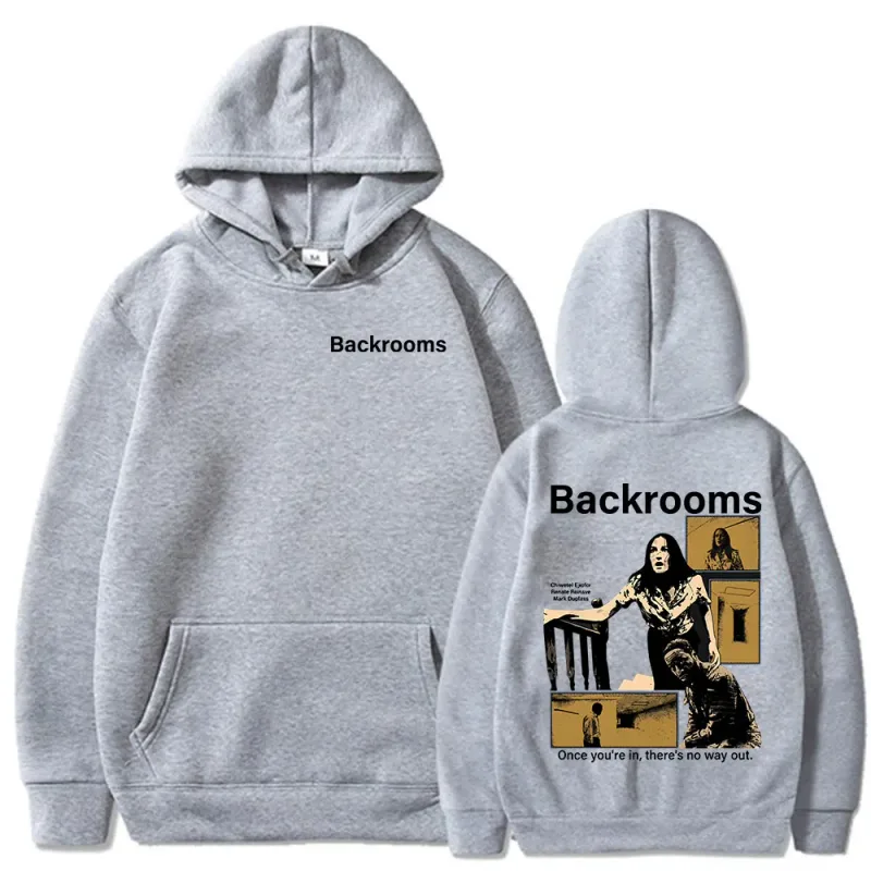 Horror Movie Backrooms Clark Mary Klein Hoodies Men's Women Clothing Casual Oversized Long Sleeves Hooded Sweatshirts Streetwear