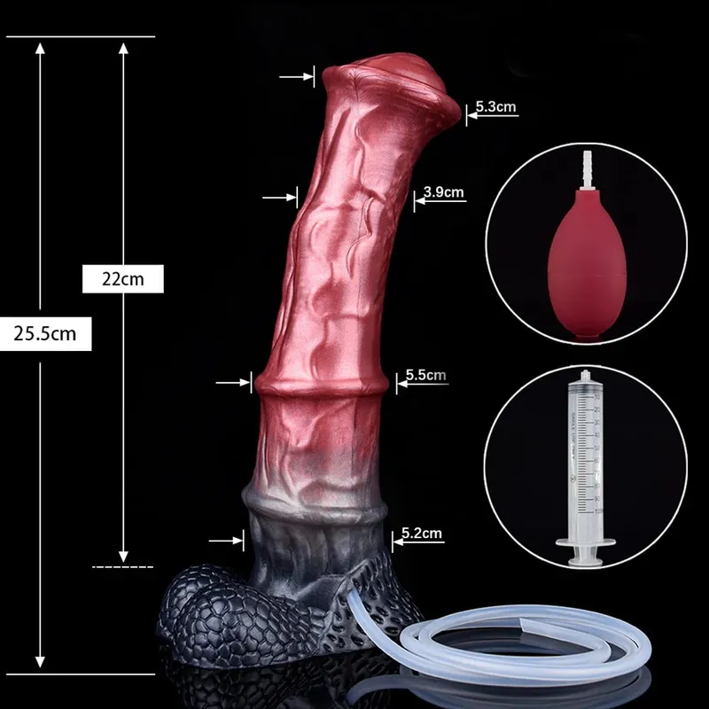 Squirting Horse Anal Dildos Monster Fake Penis G-Spot Stimulator Masturbation Butt Plug Cock Sex Toy For Women Men Flirting