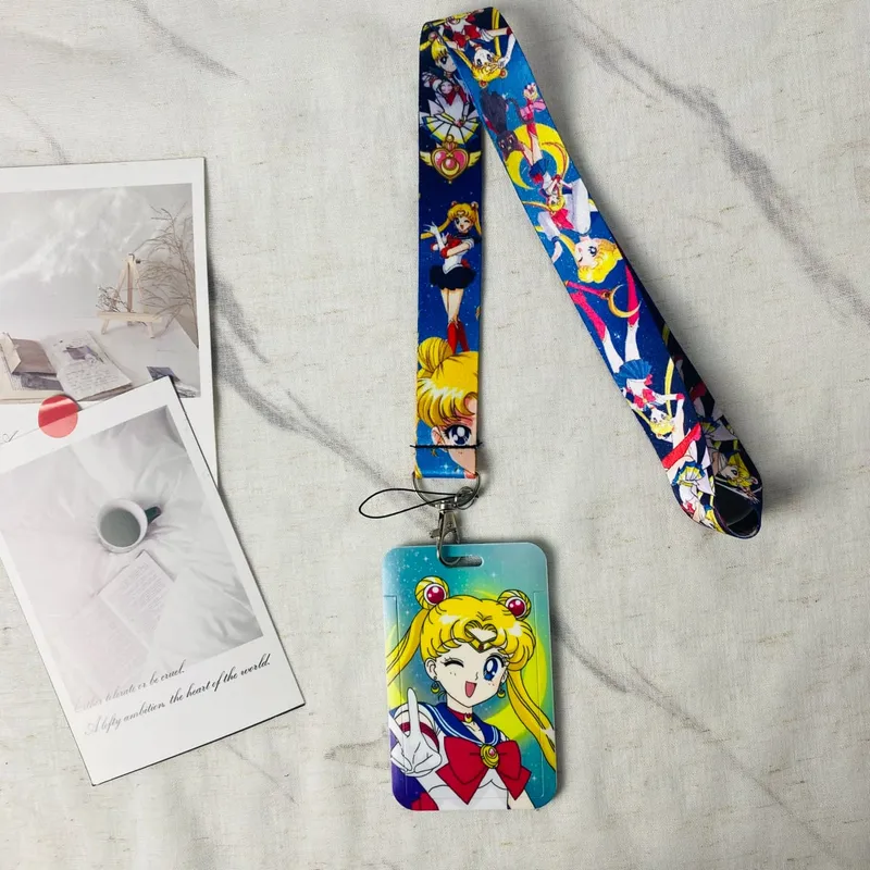Anime Credential Badge Holder Kawaii Subway Card Holders Minnie Student Campus Lanyard Cards Holder Accessories Gifts