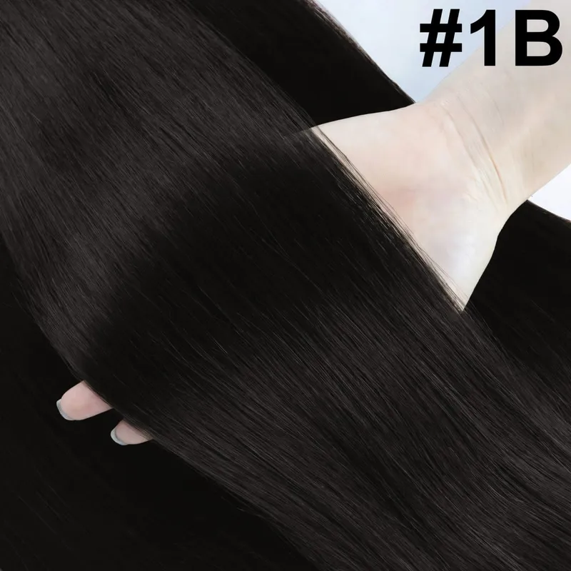 #1B Halo Extensions Human Hair With Clips Natural Black Clip In Hair Extensions Invisible Wire Hair Human Hair Extensions 26In