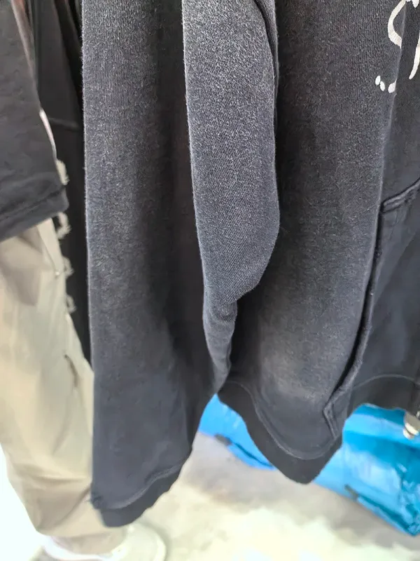 Nouveau surdimensionné PALY sweat à capuche pour homme femme lavé noir endommagé meilleure qualité décontracté Vintage Cardigan Zip sweats