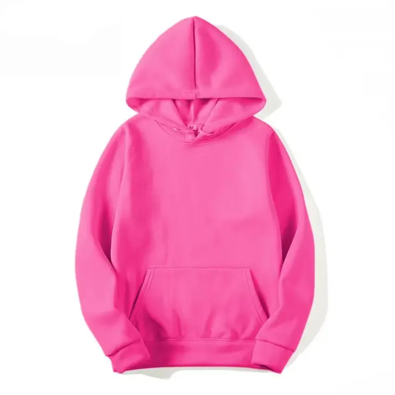 2025 Men's Solid Color Hooded Sweaters Men's Warm Wool Sweater Fashionable Street Clothing Loose Breathable Jersey Brand Hooded