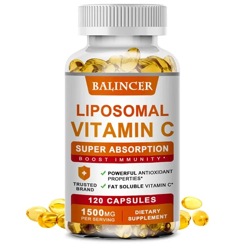 Vitamin C 1500mg with Zinc 20mg 120 Capsules Overall Health Vitamin Dietary Supplement Non-GMO & Gluten-Free Vegetarian