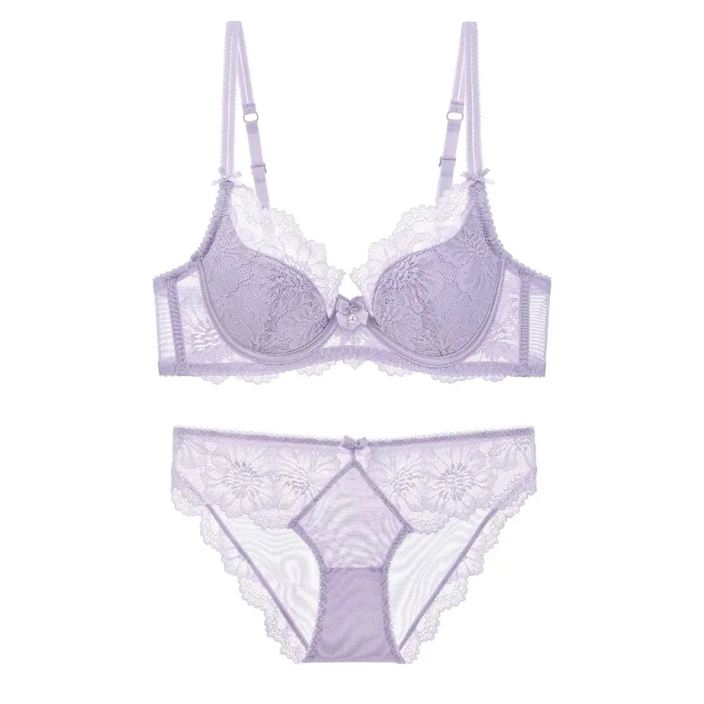 French Lace Sexy Minimizer Bra Comfortable Soft Underwire Anti Sagging Pure Desire Full Figure Brassiere 32‑38 A-C — image 6
