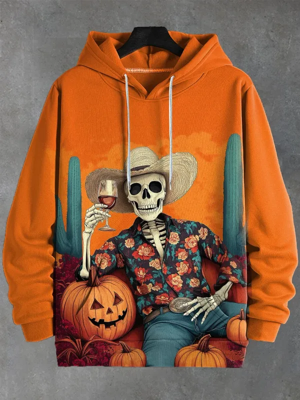 Halloween Men's Graphic Hoodie Pumpkin Prints Classic Casual 3D Pullover Holiday Fashion Hoodies Thin Style Long Sleeve Hooded
