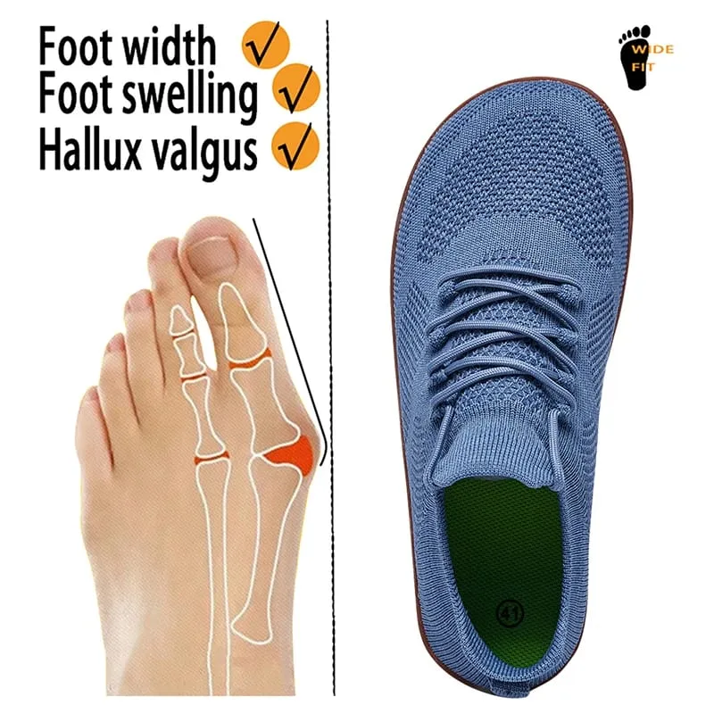 Wide Toe Barefoot Shoes Mens Womens Minimalist Walking Sneakers Shoes | Zero Drop Sole | Breathable Mesh