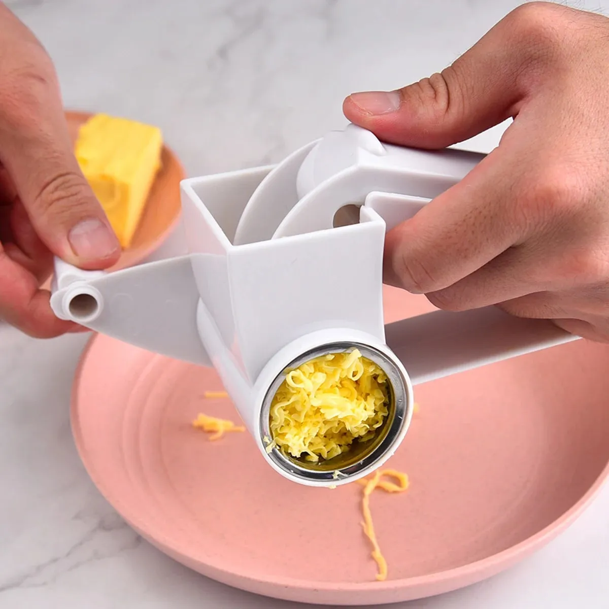 1PC Hand-cranked cheese grater; kitchen creative cheese grater; multi-functional cheese shredder cheese grater. — image 3