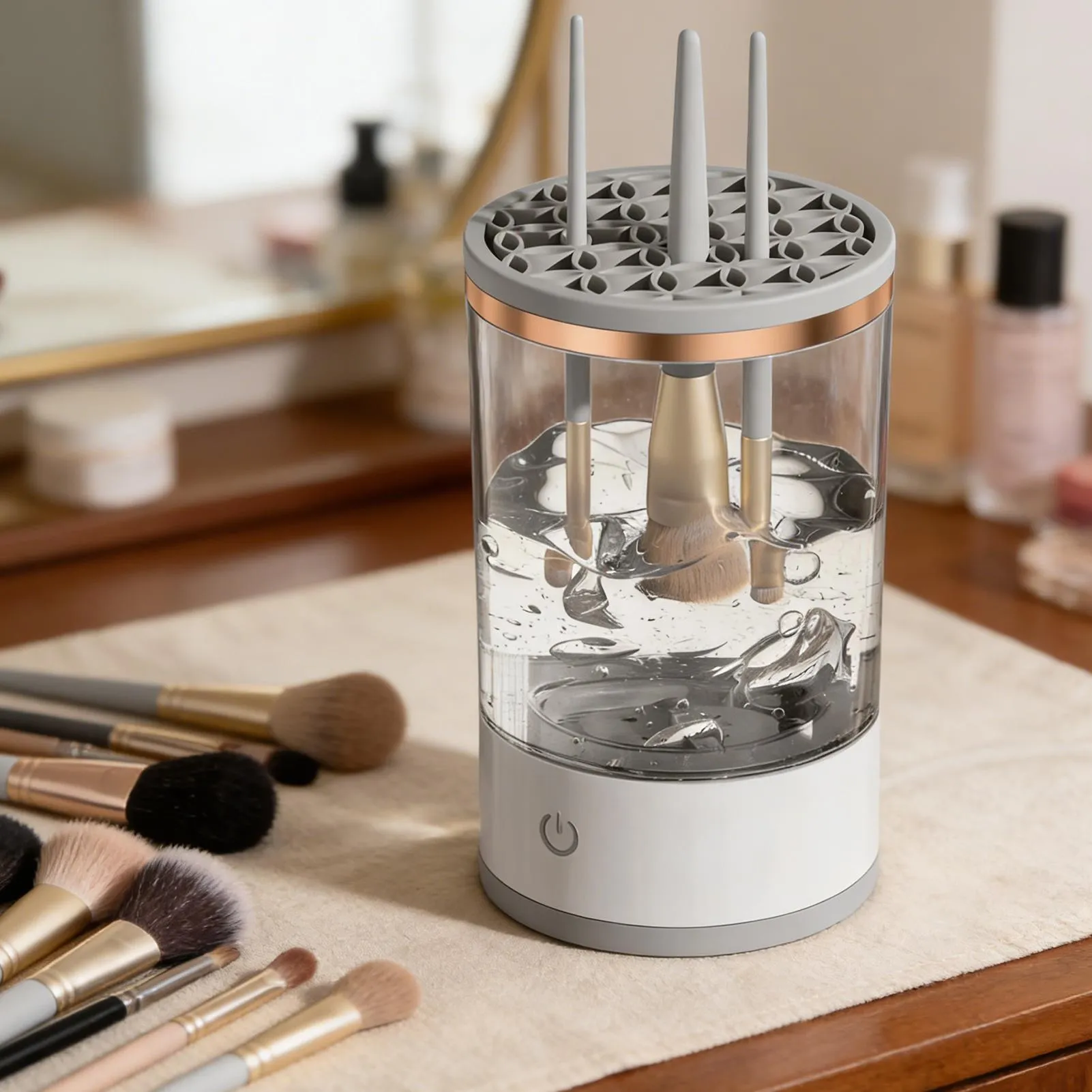 Makeup Brush Cleaner USB Deep Cleaning Beauty Tools Quiet Make Up Brushes Cleaning Tools for Contour Eyeshadow Salon Home Daily