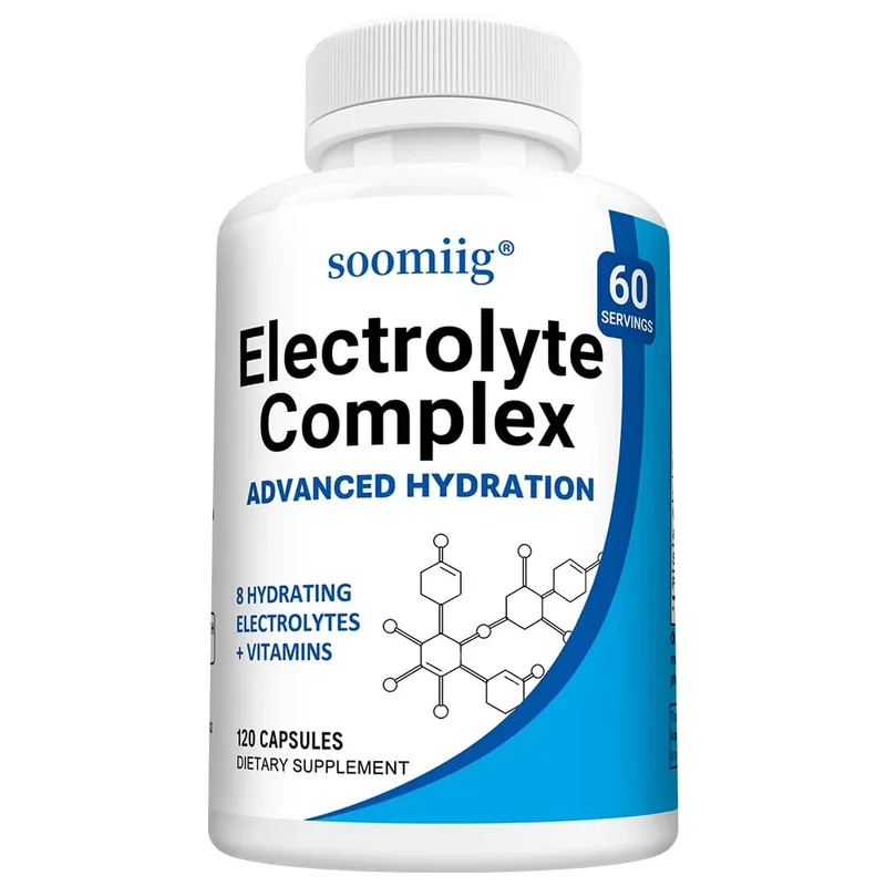 Capsules de sels d'électrolytes avec magnésium B6 B12, potassium et zinc, hydratation rapide, réduit les crampes musculaires, favorise la récupération