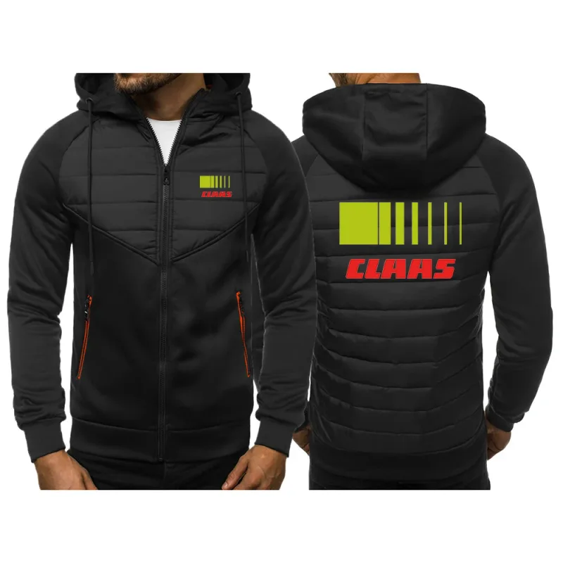 Claas 2024 NEW Style Men's Spring and Autumn Leisure Fashion Jacket Three-Color Stitching Sweatshirts Bomull Bekväma Toppar