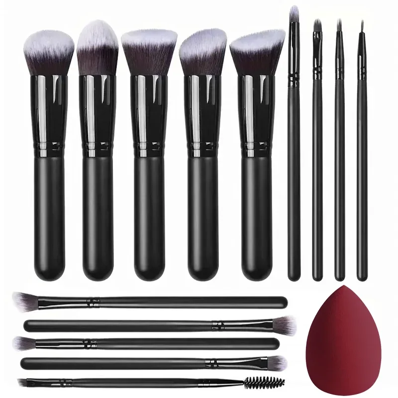 Professiona 14PCS Makeup Brushes Set Soft Fluffy Foundation Blush Powder Eyeshadow Kabuki Blending Female Cosmetics Beauty Tool