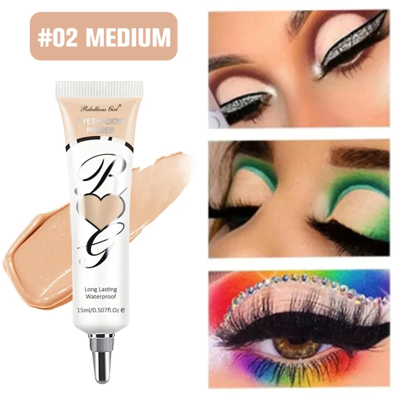 White Dark Matte Eye Shadow Primer Suitable for Oily Eyelid Eye Makeup Base Waterproof and Stain Resistant Durable Cream Liquid