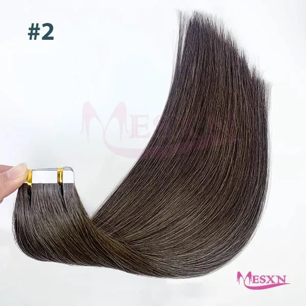 High Quality Straight Tape In Human Hair Extensions 100% Natural Hair Extension Brown Blonde Invisible 613 For Salon