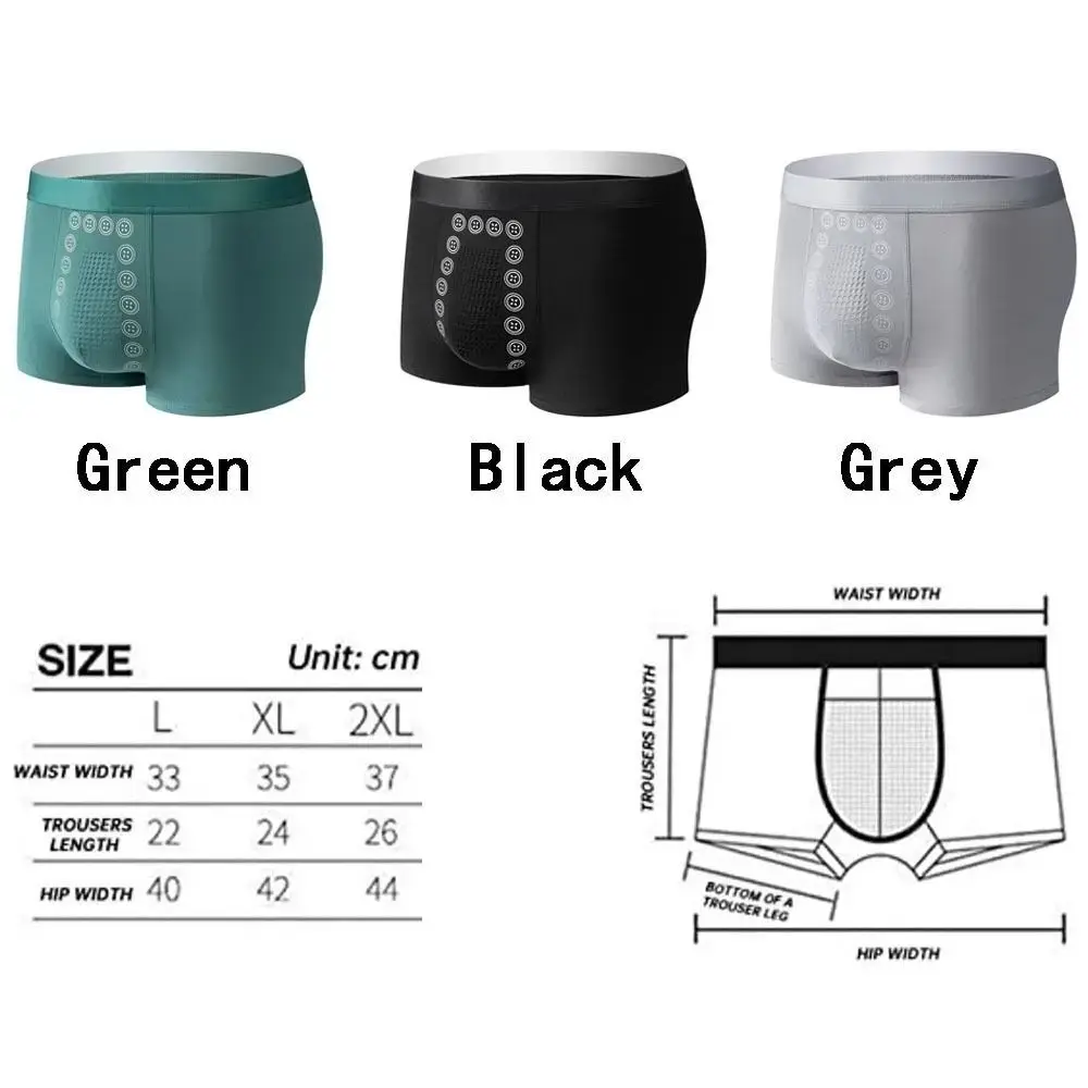 Polyester Men's underwear Stretchable Fiber Magnetic therapy Men's boxers Comfortable Briefs for Casual use