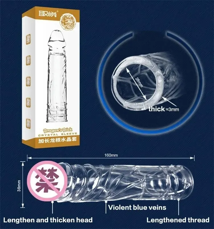 4 Types Thicken Penis Enlarge Sleeve Reusable Condom Cock Extender Delay Ejaculation Sex Toys for Men Intimate Goods — image 4