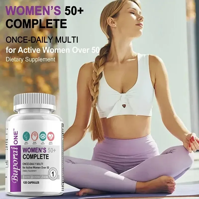 Women’s 50+ Complete Multivitamin - Supports Bone Eye Memory Brain and Skin Health Antioxidant Promotes Metabolism