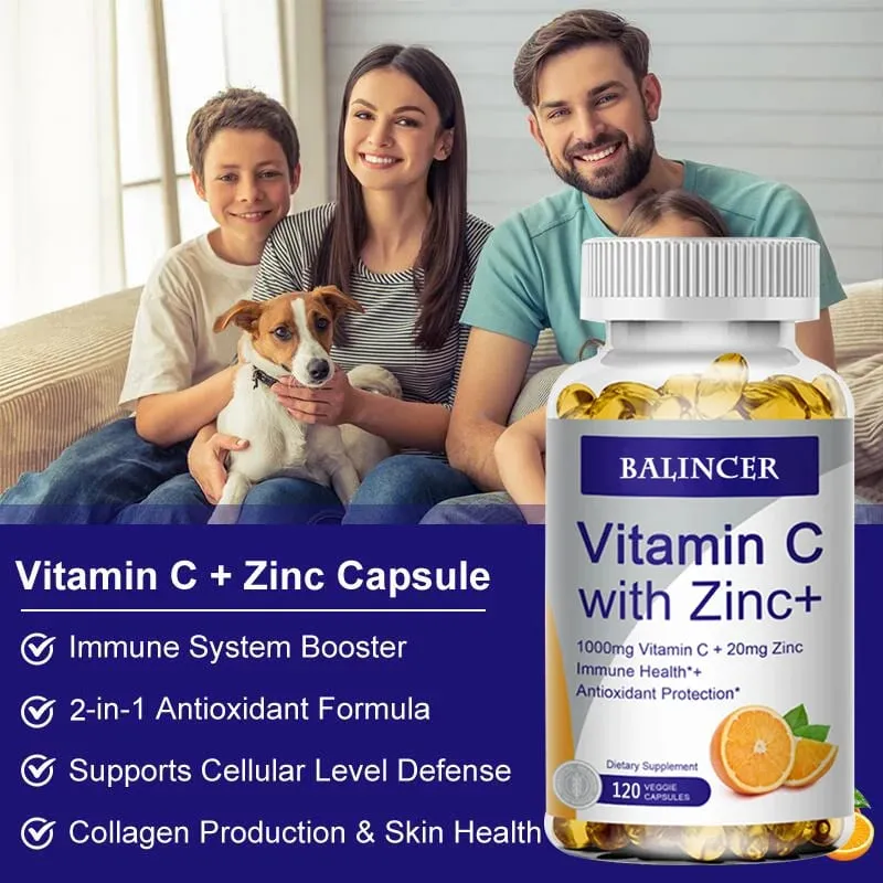 Vitamin C with Zinc Bioavailable Ascorbic Acid Zinc Oxide Non-GMO and Gluten-Free Supplement — image 5