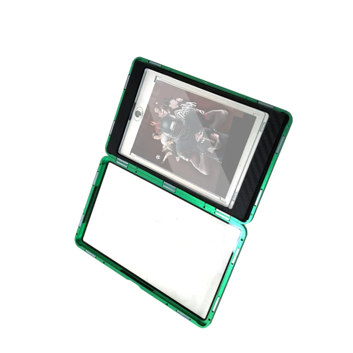 2 in 1 Guard Protector Display Case Aluminum Bumper Sleeve for PSA CGC Graded Sports Trading Card Slab Magnetic Card Holder