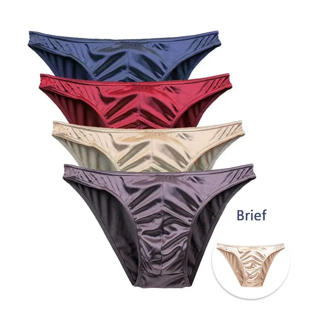 Mierside One Piese Plus Size Men Underwear Panties Men's Bulge Pouch Breathable Silk Panties Large Size Lot Soft Underpant S-3XL