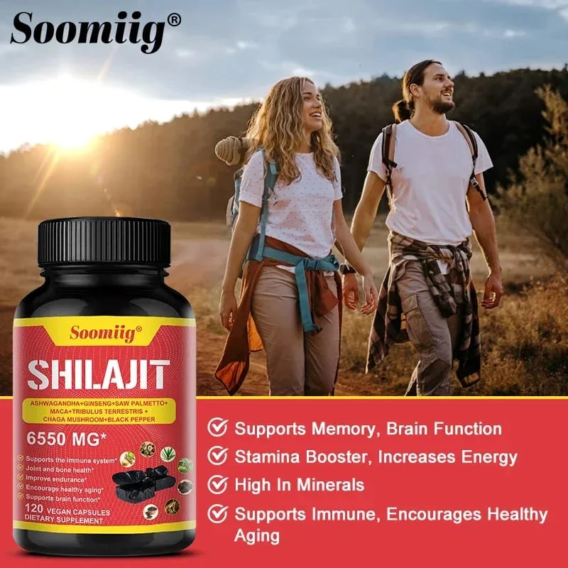 Pure Himalayan Shilajit Capsules - Supports Healthy Aging Bones and Joints Improves Energy Endurance and Muscle Recovery — image 3