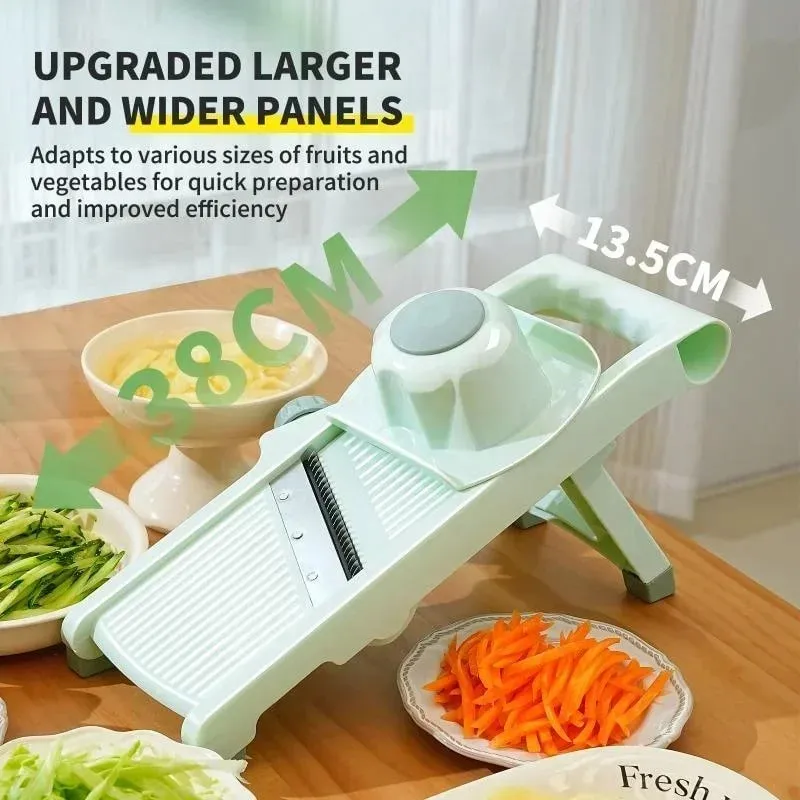 Rebanador de verduras multifunción para el hogar, cortador Manual de frutas y verduras, perilla ajustable, rallador de patatas y limón, utensilios de cocina
