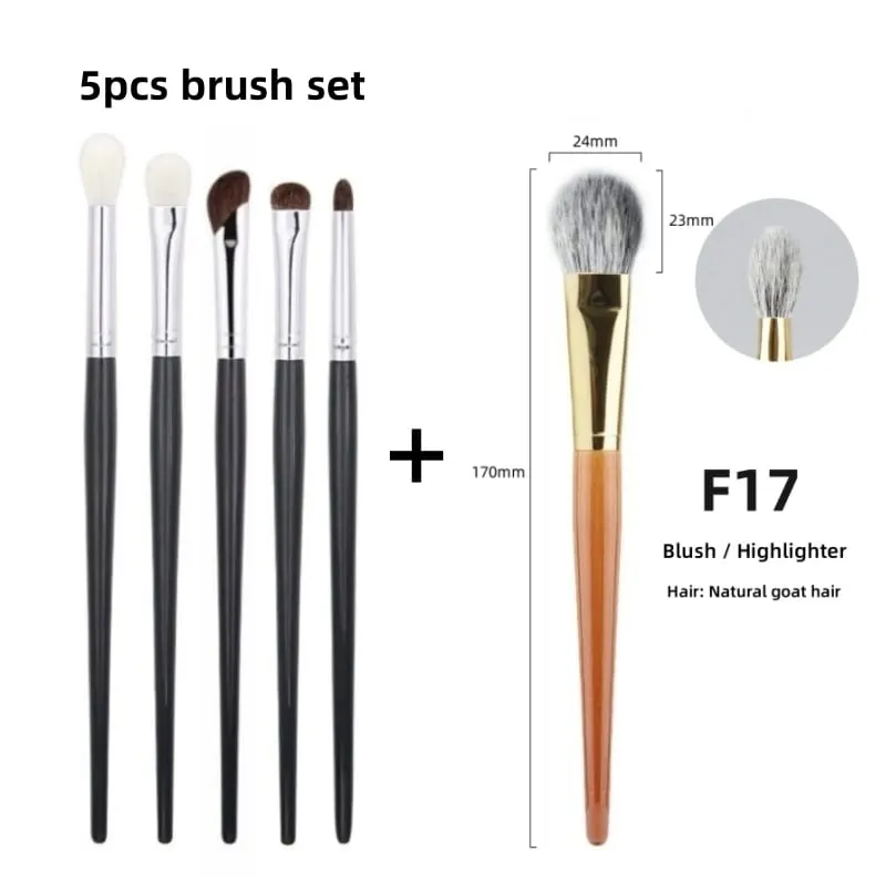 Eyeshadow Brush Set Kit Natural Hair 5Pieces Eye Shadow Makeup Brushes Beauty Tools