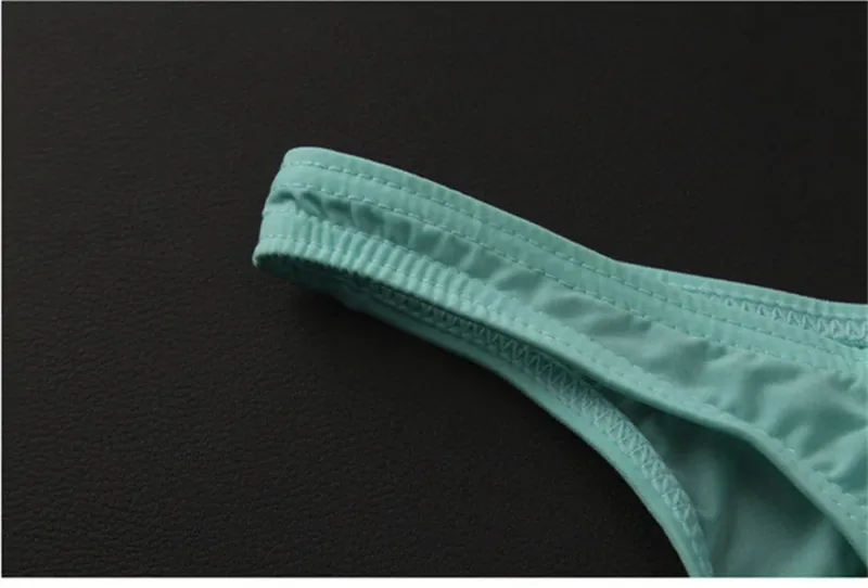 Bagong 2026 Men Ice Silk U Convex Samll Briefs Underwear Low Waist Ultra Manipis Transparent Bikini Slip Panties Plus Size M-XXL
