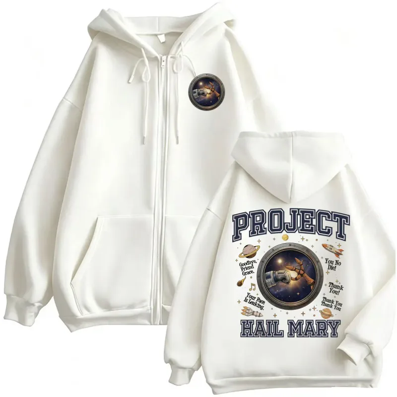 Project Hail Mary Sweatshirts Jacke Mäntel Rocky Jazz Hands Amaze Zip Up Hoodies Männer Frauen Mode Hochwertige Reißverschlusspullover