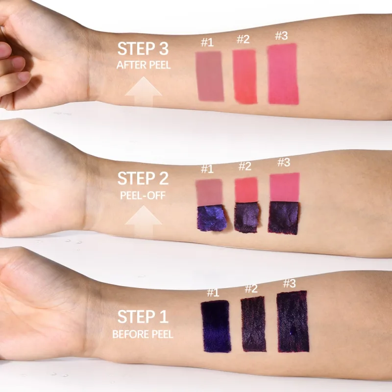 Peel Off Lip Stain Long Lasting Waterproof Reveal Lip Tint Transfer Proof Pink Red Non-stick Cup Lip Stain Makeup Cosmetics