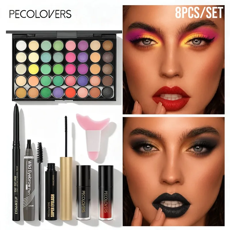 8pcs Makeup Kit All‑In‑One Full Face Cosmetic Set With Multicolor Eyeshadow Palette Eyeliner Eyebrow Pen Mascara Lip Gloss — image 3
