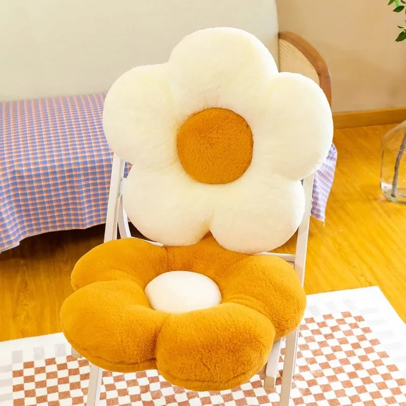 Generic Flower Shaped Plush Seat Cushion Soft Memory Cotton Round Pillow For Chair Bedroom Window Sofa Home Decor