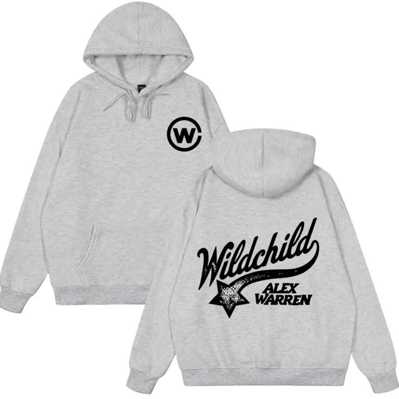 Alex Warren 앨범 Wild Child Tour 2026 Merch 까마귀 남성 여성 패션 빈티지 스웨터 긴 소매 루즈 오버 사이즈 풀오버