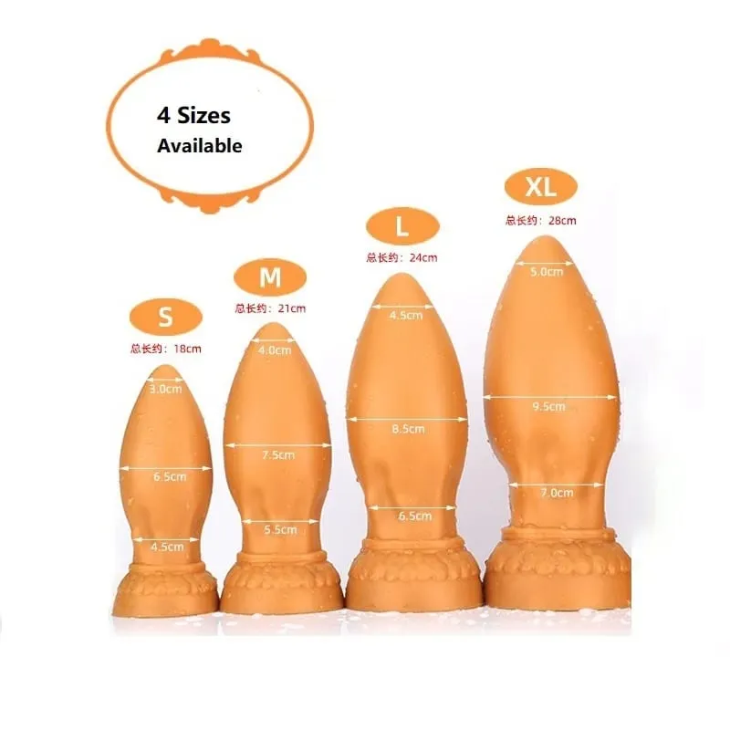 Super Huge Liquid Silicone Anal Plug Big Dildo ButtPlug Prostate Massager Vagina Anus Expansion Sex Toys Product For Men Gay — image 2