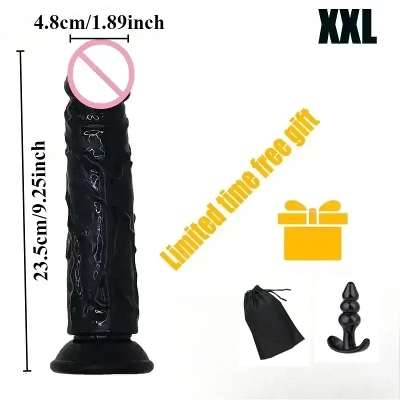 Realistic Black Dildo Cheap 6 Sizes Suction Cup Penis Butt Plug Long Dick G Spot Anal Vagina Masturbator Adult Sex Toy for Woman